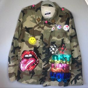 History Repeats Giacca Donna Camo Sequin Jacket
